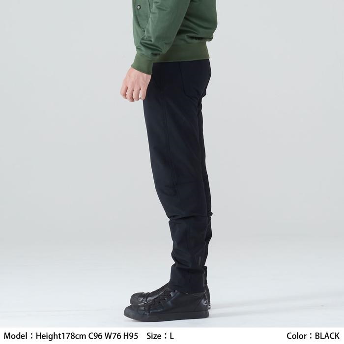 RSY271 クイックドライ ストレートパンツ BLACK｜メッシュパンツ