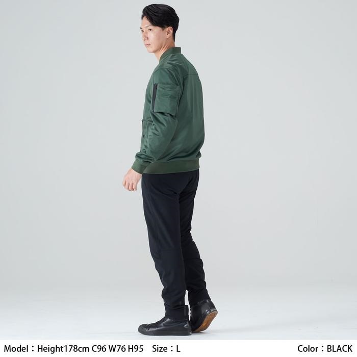 RSY271 クイックドライ ストレートパンツ BLACK｜メッシュパンツ｜の