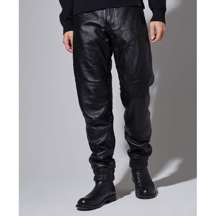 2280 LEATHER JOGGER レザージョガーパンツ ブラック｜レザーパンツ