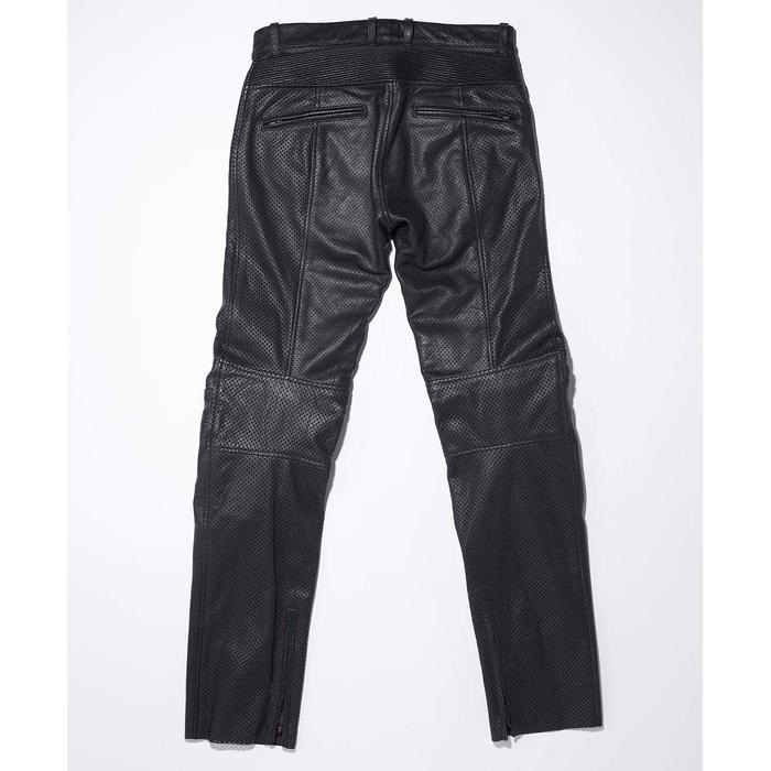 2283 BRAWLER PANTS-2 PL パンチングレザーパンツ ブラック｜レザー