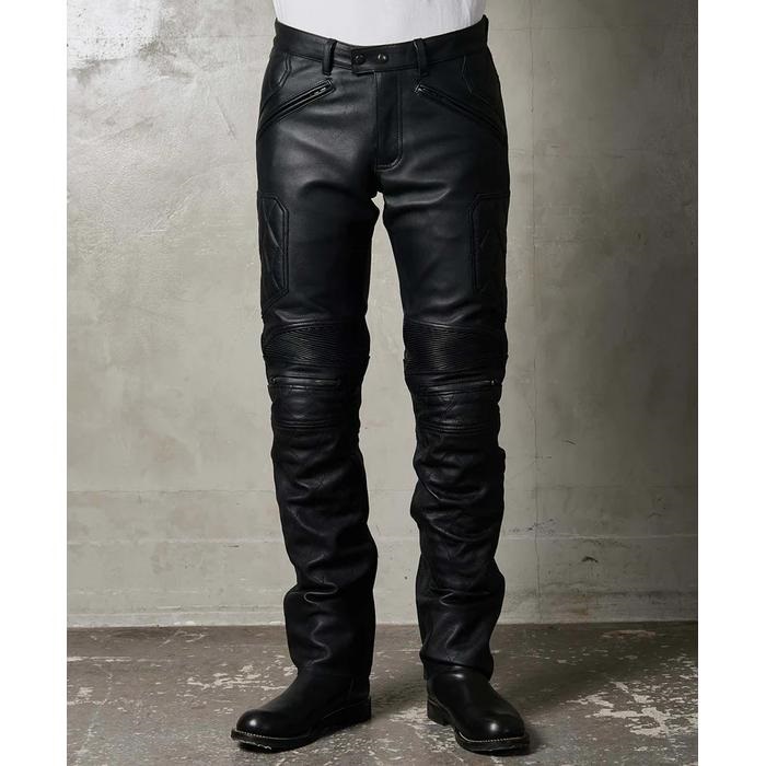 2284 BRAWLER PANTS-STEALTH レザーパンツ ブラック｜レザーパンツ