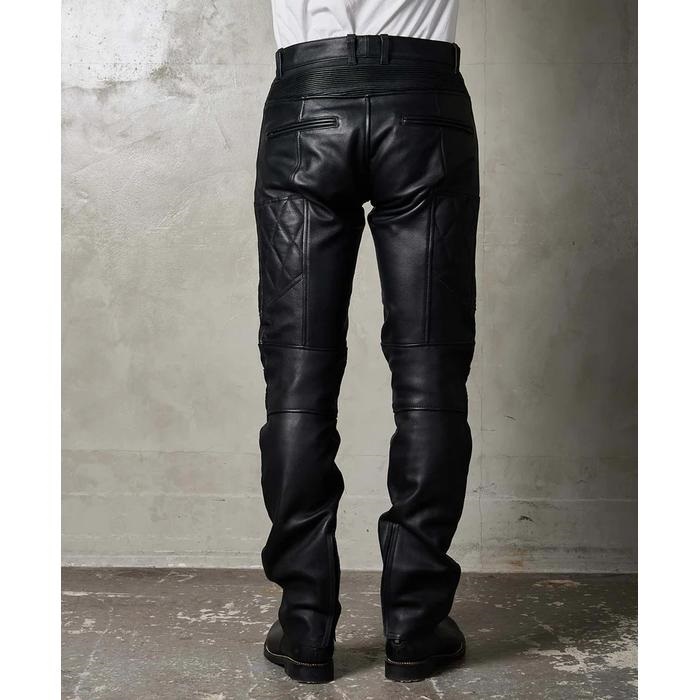2284 BRAWLER PANTS-STEALTH レザーパンツ ブラック｜レザーパンツ