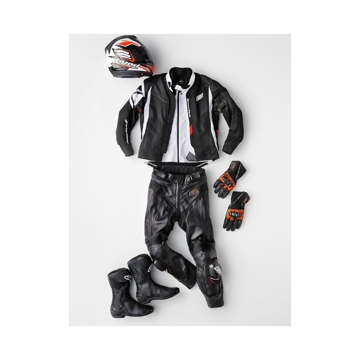 HSP006DN ST-X D3O LEATHER PANTS(BOOTS-IN) BLACK/GREY｜レザーパンツ