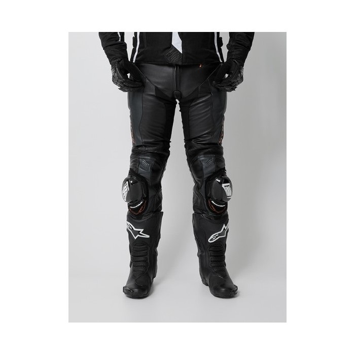 HSP006DN ST-X D3O LEATHER PANTS(BOOTS-IN) BLACK/GREY｜レザーパンツ