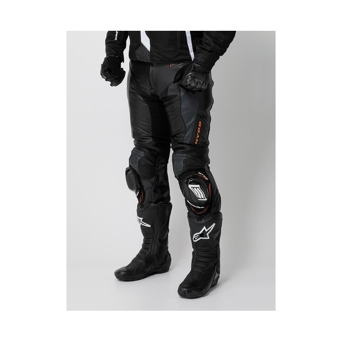 HSP006DN ST-X D3O LEATHER PANTS(BOOTS-IN) BLACK/GREY｜レザーパンツ