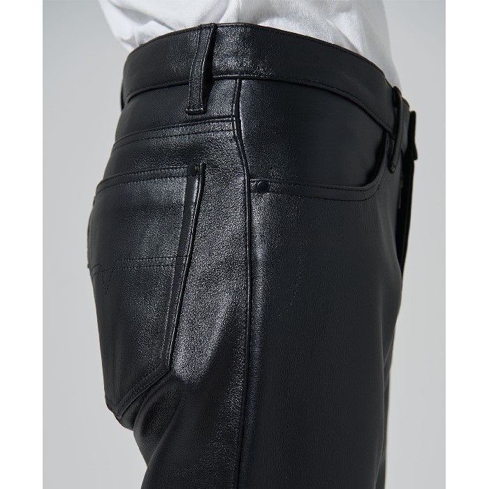 早い者勝ち！ACUOD by CHANU レザーニージップパンツ 中古・古着通販】ACUOD by CHANU (アクオド バイ チャヌ) レザーパンツ