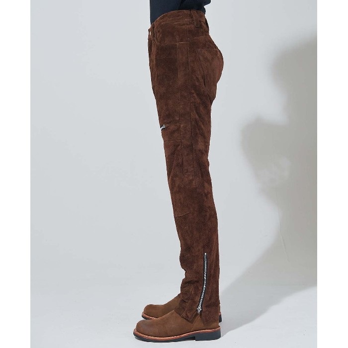 2278 LISBETH TT-PANTS レザーパンツ スウェード/ブラウン