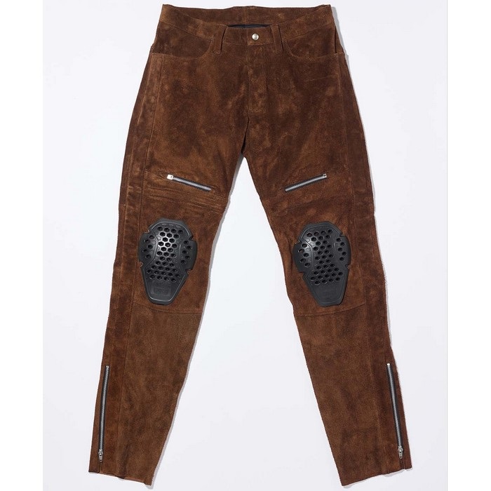 2278 LISBETH TT-PANTS レザーパンツ スウェード/ブラウン