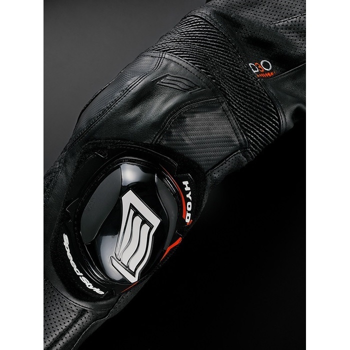 HSP001DS ST-X D3O MESH LEATHER PANTS(BOOTS-IN) BLACK/WHITE ORANGE