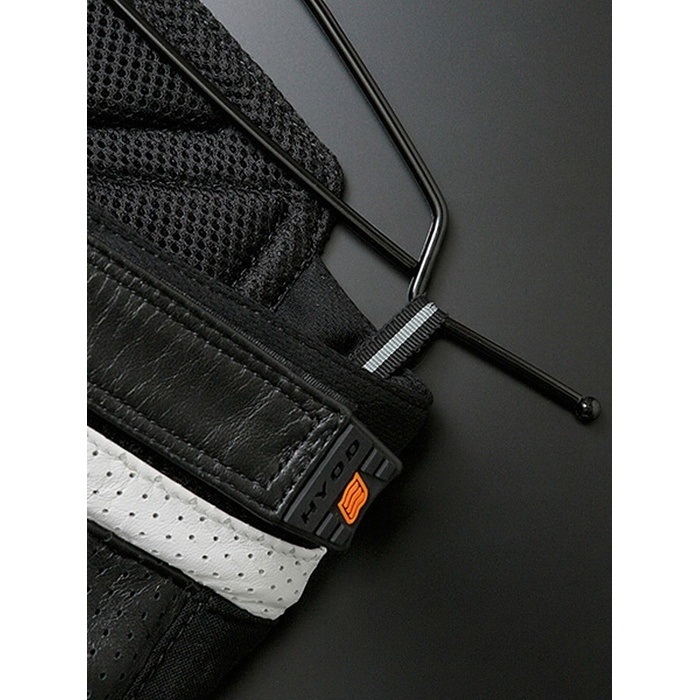 HSP001DS ST-X D3O MESH LEATHER PANTS(BOOTS-IN) BLACK/WHITE ORANGE