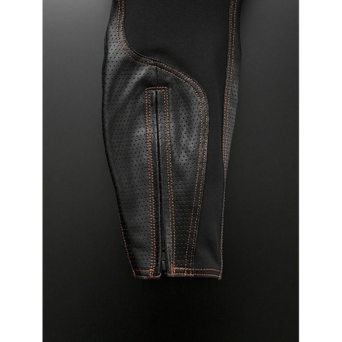 HSP001DS ST-X D3O MESH LEATHER PANTS(BOOTS-IN) BLACK/WHITE ORANGE