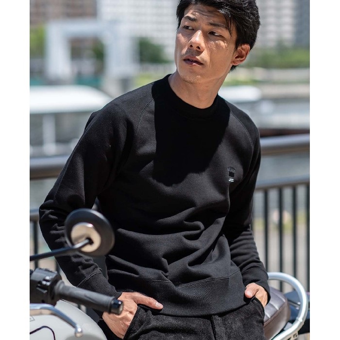 7904 KADOYA SWEAT スウェットトレーナー ブラック｜ベスト