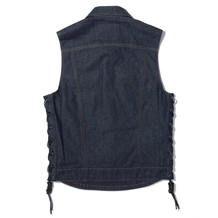 6571 BIKER DENIM VEST 3 ブルー｜ベスト・シャツ・Tシャツ・パーカー