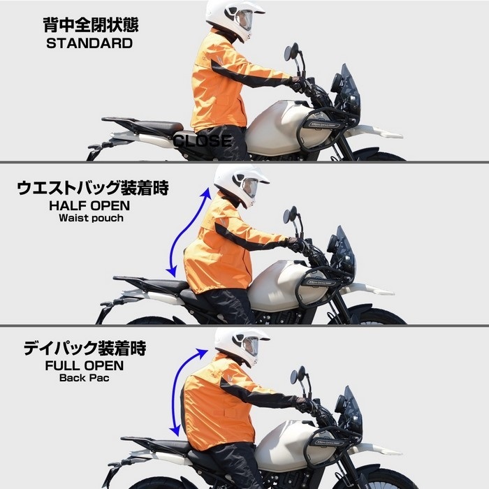 RR7812 デュアルテックス3レイヤーBIBレインスーツ オレンジ｜レイン