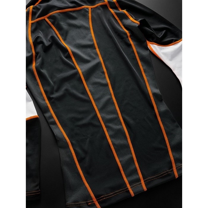 HRU001 BOOST UNDER SHIRTS(LONG) BLACK/ORANGE｜上半身インナーウェア