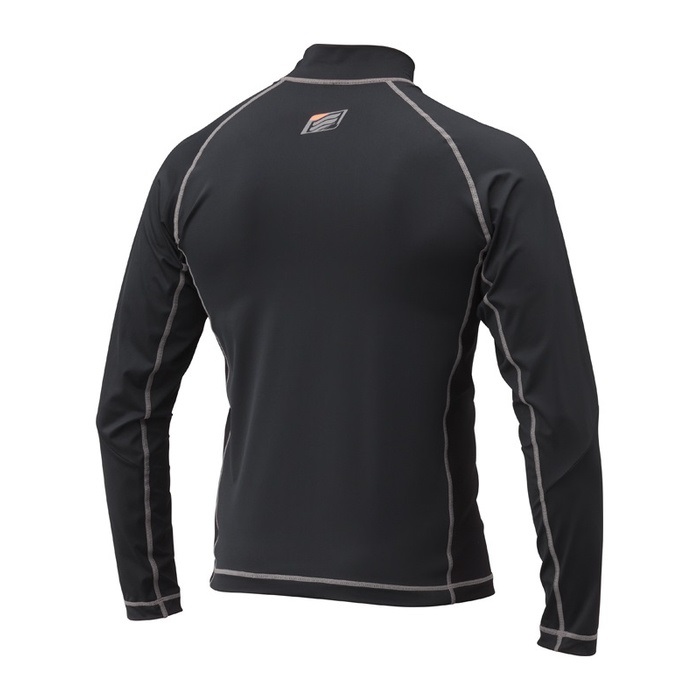 STU121C UNiON COOL RELAX RASH GUARD BLACK/GREY STITCH｜冷感
