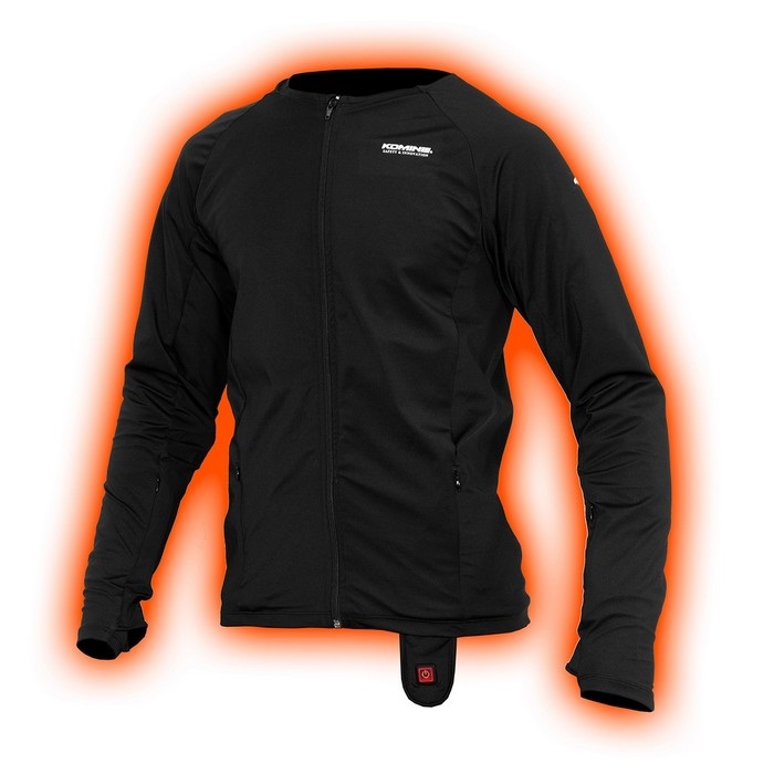 健黒田 コミネEK-317 12V WP バイクインナー電熱ウェア EK-317 12V WP ストレッチE-ミドルインナーウェアー 【Black】｜電熱