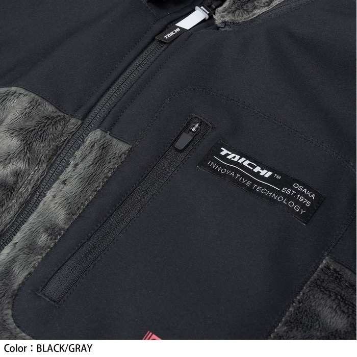 RSU638 e-HEAT フリース インナーパーカ BLACK｜電熱ジャケット