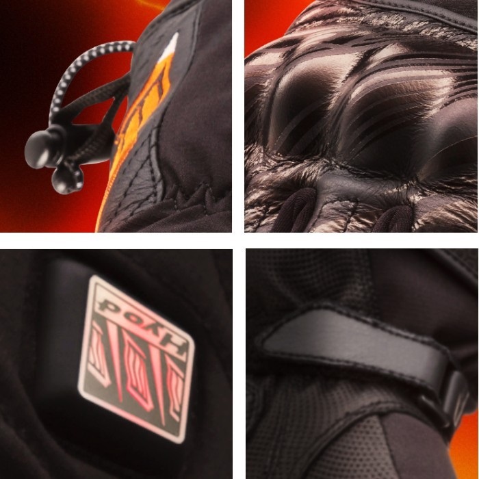 HHG501 ST-X HEATING RIDE GLOVES ブラック/ホワイト｜電熱グローブ