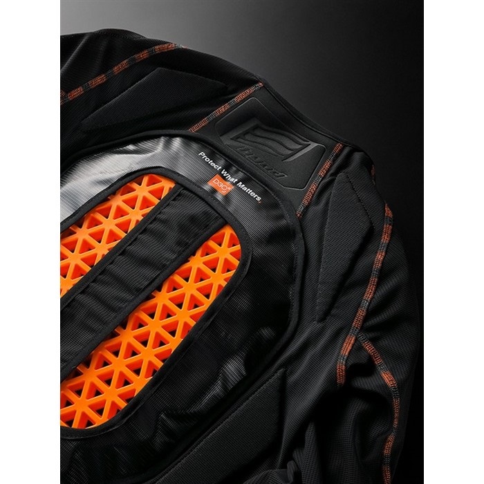 HRZ917D D3O AIR PROTECT SHIRTS(onepiece) BLACK/ORANGE STITCH 