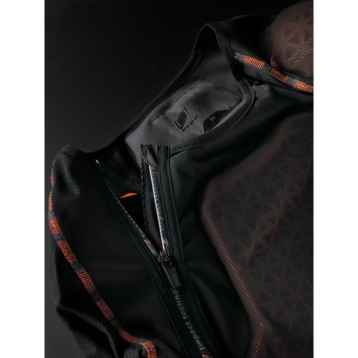 HRZ917D D3O AIR PROTECT SHIRTS(onepiece) BLACK/ORANGE STITCH