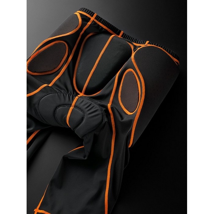HRU006D D3O UNDER PANTS(SHORT) BLACK/ORANGE STITCH｜下半身