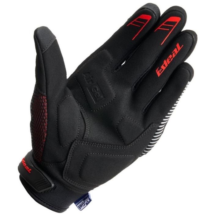 エールボーテ　AIR BEAUTE NATURAL BLACK 5個セット ID008 AIR (エアー) サマーグローブ ブラック/レッド｜メッシュ