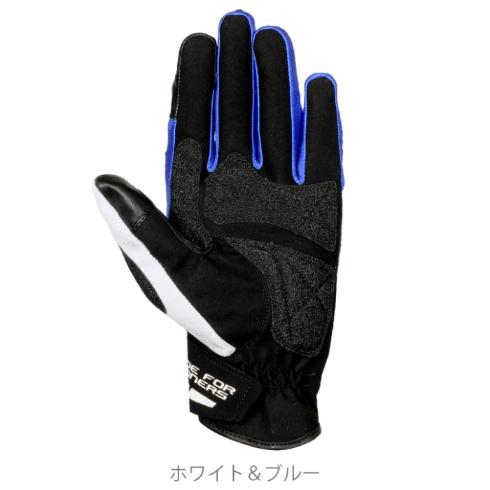 EG-S525 ストラーダメッシュグローブ ホワイト＆ブラック｜メッシュ