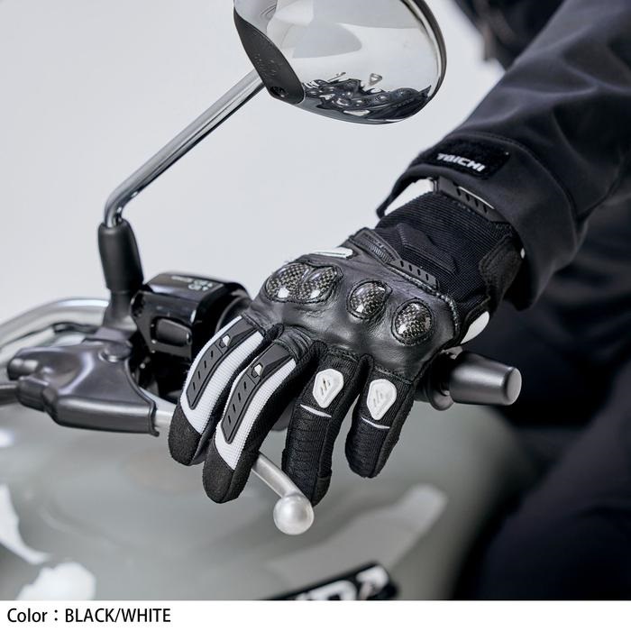 RST444 ベロシティ メッシュグローブ BLACK/WHITE｜メッシュ