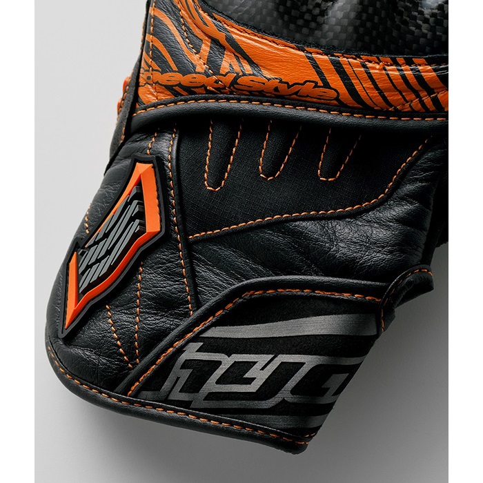 HSG517S ST-X CORE WINTER GLOVES ブラック/ホワイト オレンジステッチ