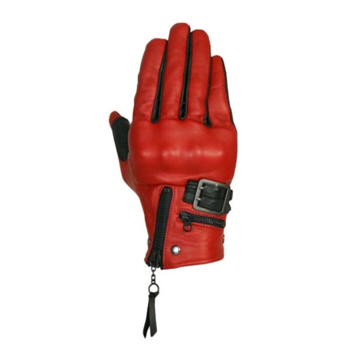 レッド 軟式グローブ レザー製 ストライプデザイン F2G-1505 レザーグローブ RED/BLACK｜レザーグローブ｜の通販なら