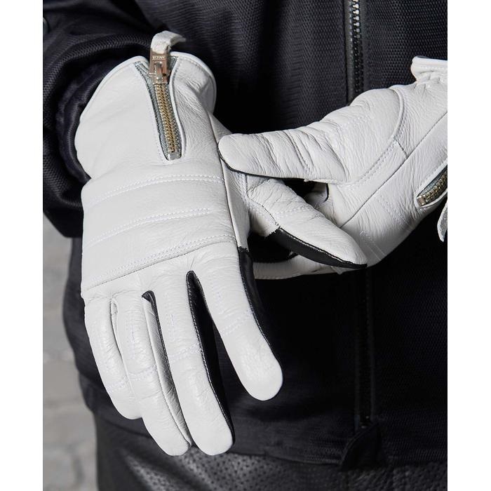 ROX ペッカリー レザー グローブ ホワイト【サイズ8】【メンズ】 3358 ROX GLOVE レザーグローブ グレー｜レザーグローブ｜の通販なら