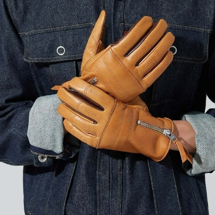 3358 ROX GLOVE レザーパンチンググローブ ブラウン｜レザーグローブ
