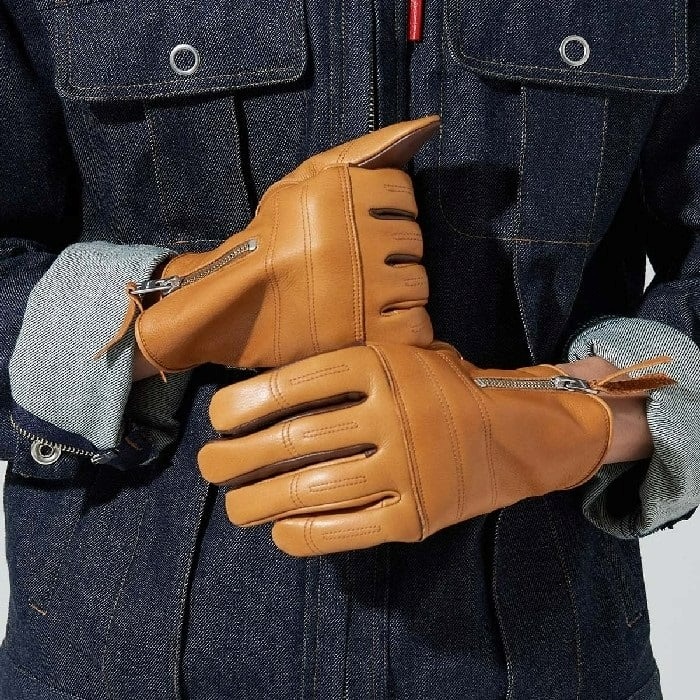 3358 ROX GLOVE レザーパンチンググローブ ブラウン｜レザーグローブ