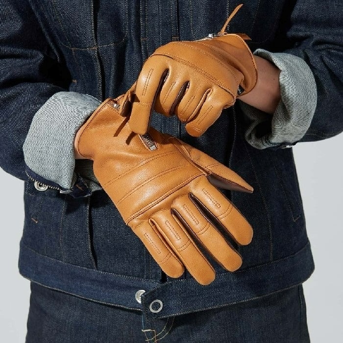 3358 ROX GLOVE レザーパンチンググローブ ブラウン｜レザーグローブ