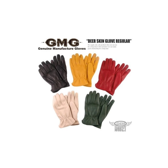 GMG-08 ディアスキン DEER SKIN グローブ レギュラー ブラック｜レザー