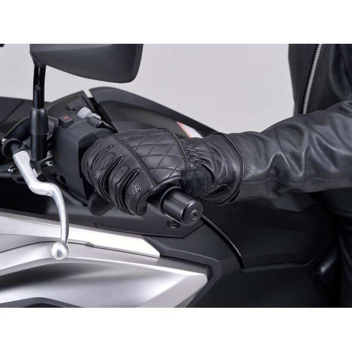 HBG-059 AWカフェレーサーグローブ ブラック｜レザーグローブ｜の通販