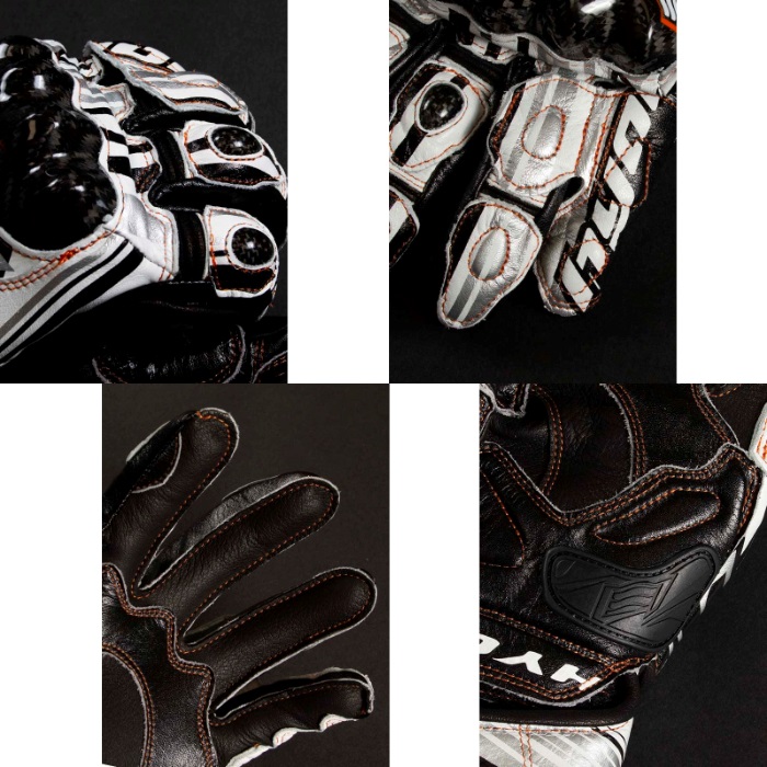 HRG204DL DYNAMIC D3O RACING GLOVES(Fast-Hide) SILVER