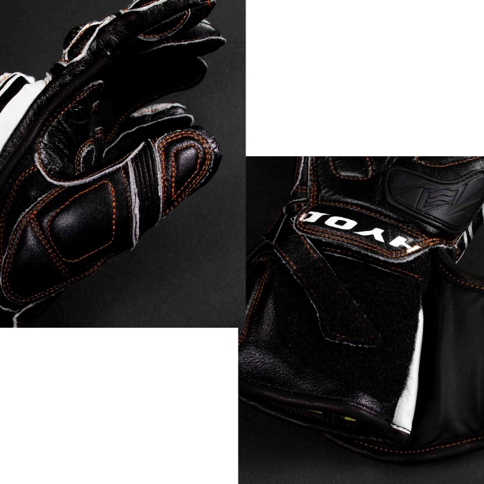 HRG204DL DYNAMIC D3O RACING GLOVES(Fast-Hide) RED｜レーシング