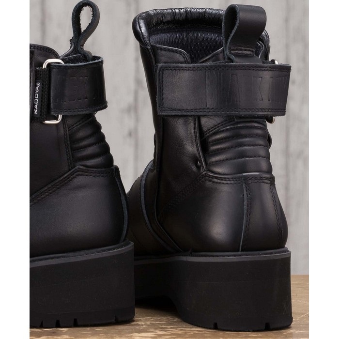 レディース 4316 BLACK ANKLE (A) アンクルレザーブーツ 厚底仕様