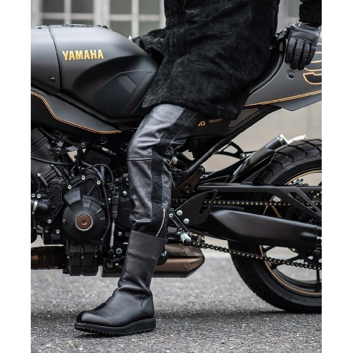 バイク用レザーブーツ 黒 4339 lanius レザーブーツ ブラック/ブラック｜ブーツ｜の通販なら