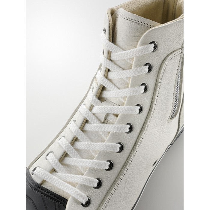 HYF003 HIGH-CUT RIDE SNEAKERS (レザースニーカー) WHITE｜シューズ 