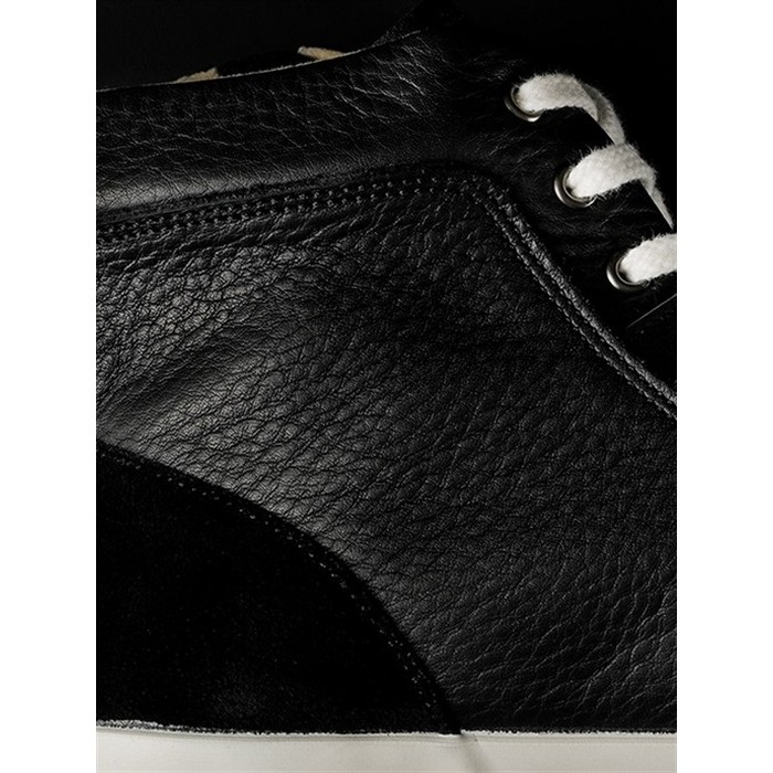 HYF002 HIGH-CUT RIDE SNEAKERS (レザースニーカー) BLACK/ORANGE
