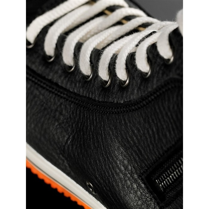 値下げ　HYOD RIDE スニーカー HYF-001 NAVY シューズ HYF002 HIGH-CUT RIDE SNEAKERS (レザースニーカー) BLACK/ORANGE