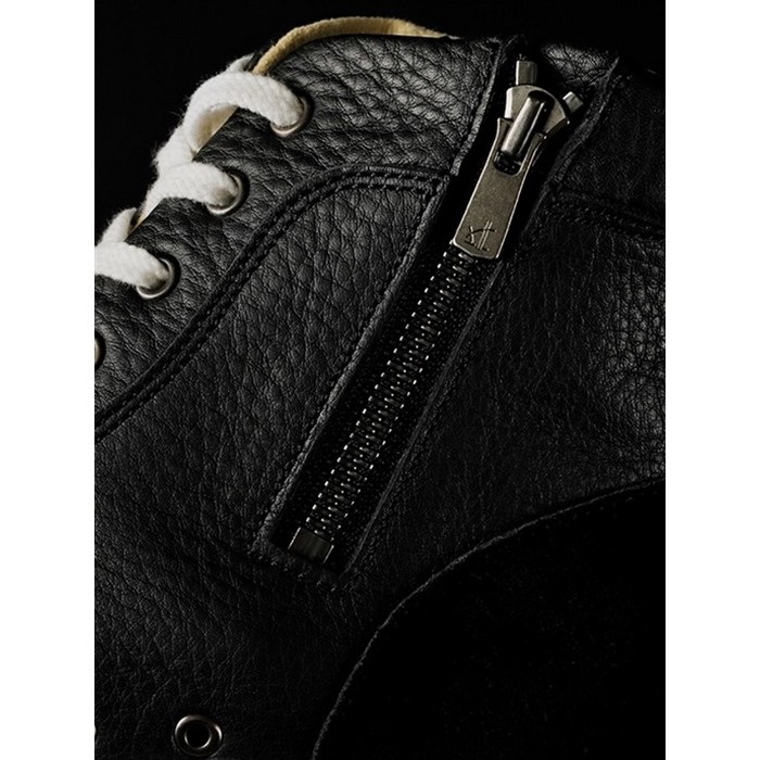 HYF002 HIGH-CUT RIDE SNEAKERS (レザースニーカー) BLACK VENT
