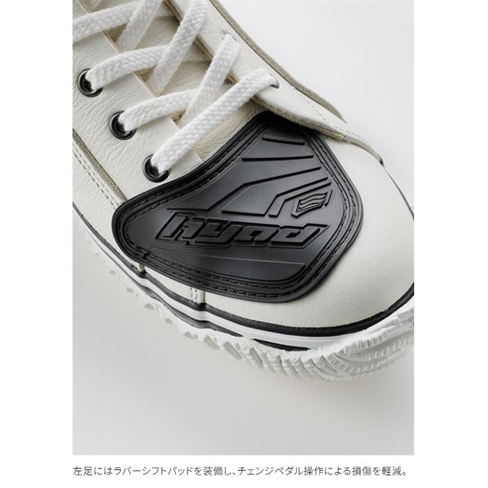 HYF003 HIGH-CUT RIDE SNEAKERS (レザースニーカー) WHITE｜シューズ