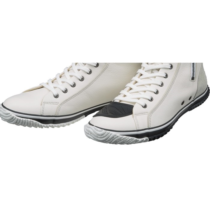 HYF003 HIGH-CUT RIDE SNEAKERS (レザースニーカー) WHITE｜シューズ