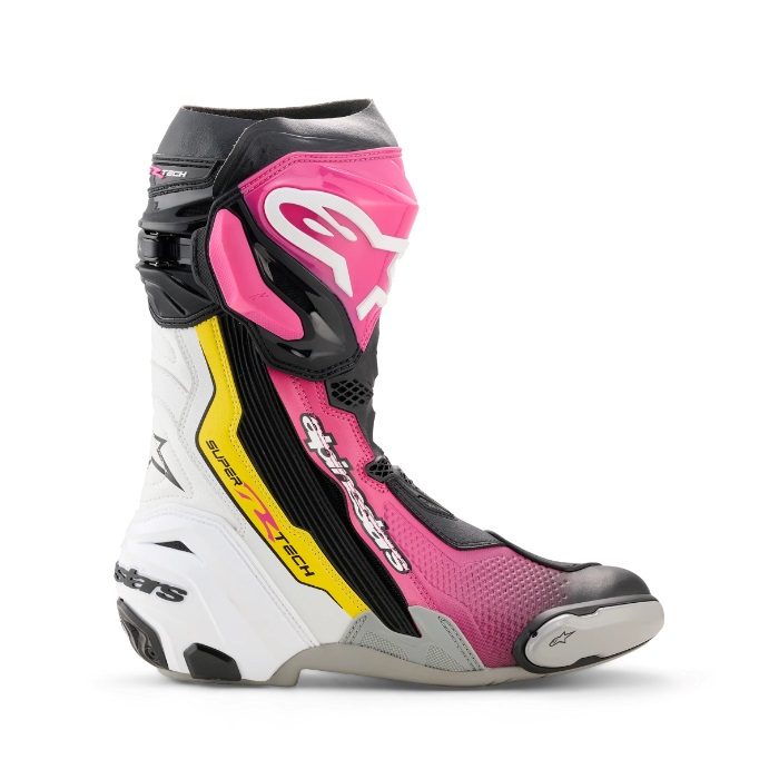SUPERTECH-R BOOT 1634 BLACK MAGENTA WHITE YELLOW｜レーシングブーツ