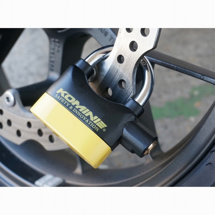 LK-120 アラームパッドロック 【Black/Yellow】｜U字ロック・南京錠