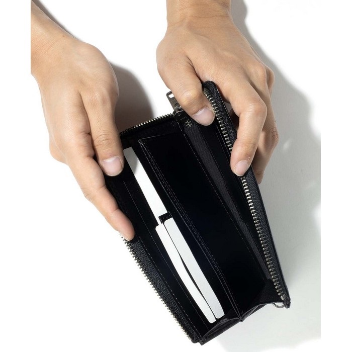 8899 L ZIP コンパクトウォレット ブラック｜ウォレット・革小物